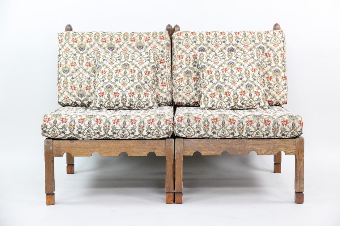Oak Modular Sofa with 2 Seats (1 of 13)