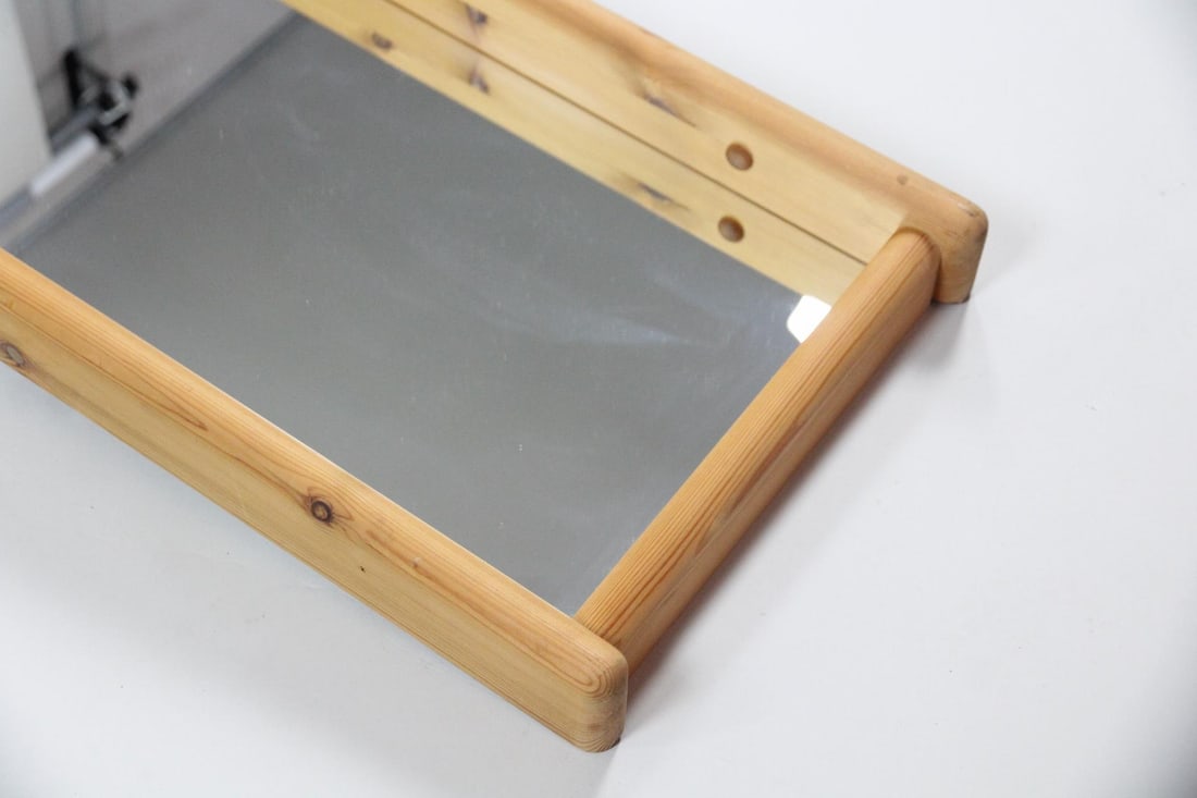 Tall Danish Modern Pine Mirror - 3