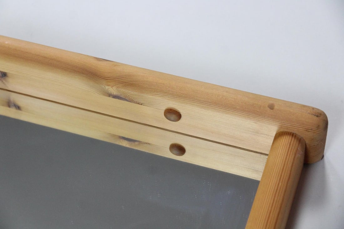 Tall Danish Modern Pine Mirror - 4