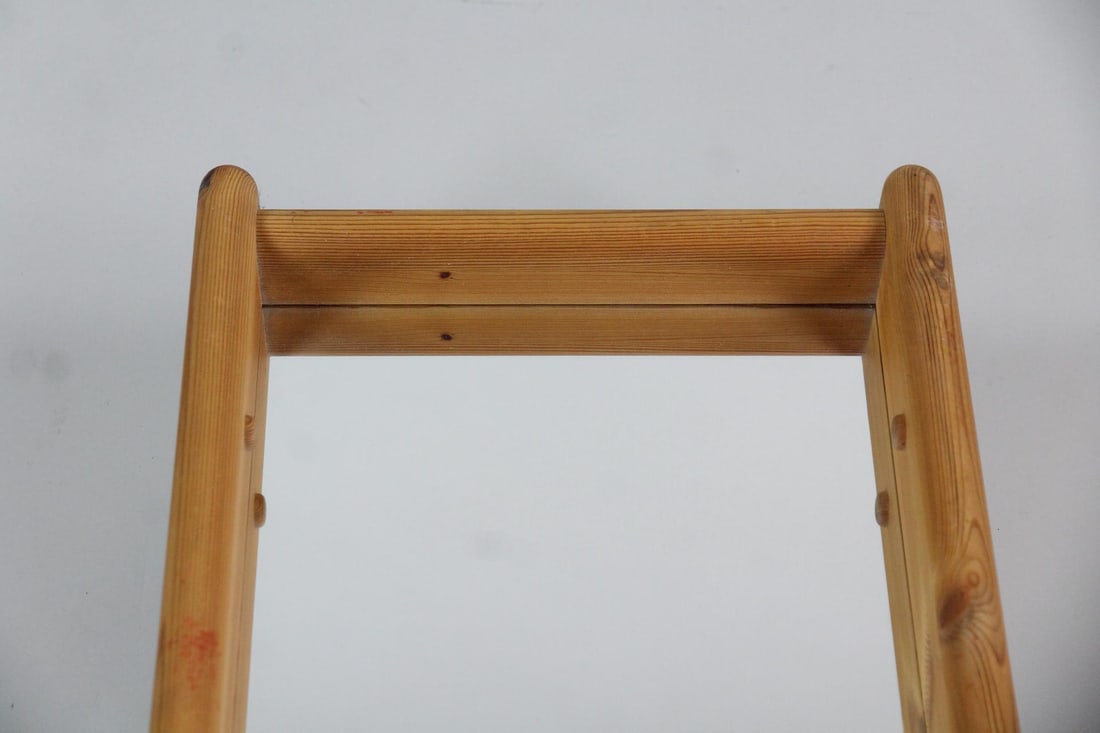 Tall Danish Modern Pine Mirror - 5