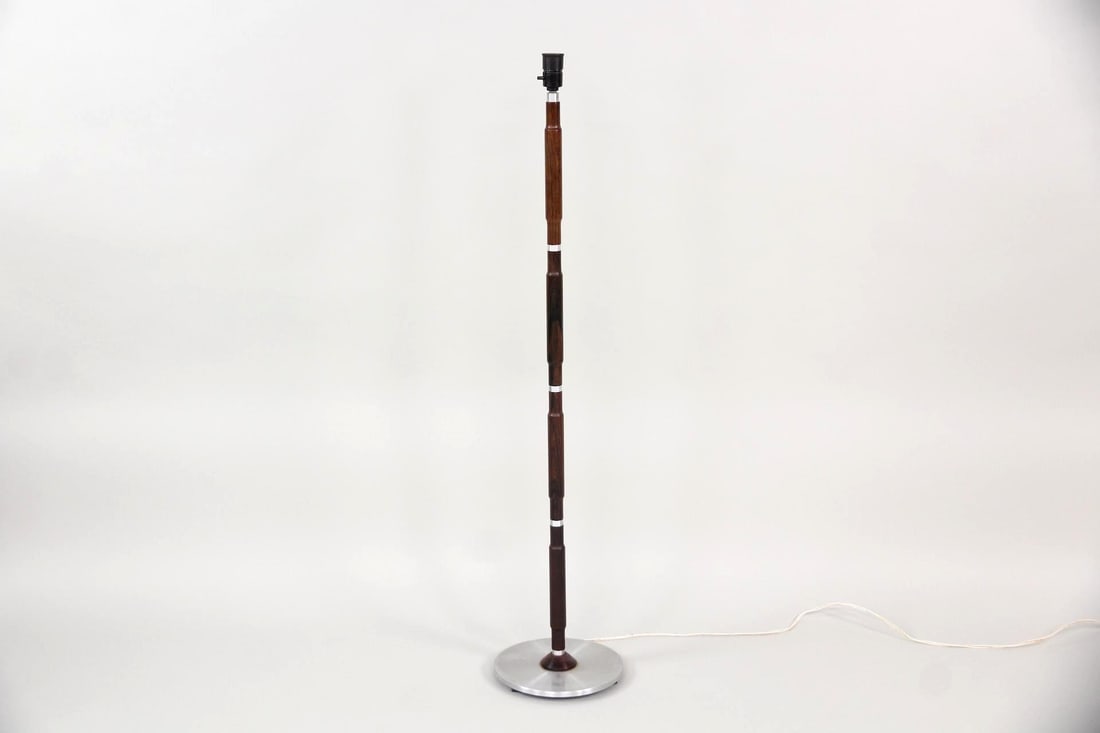 Mid-century Modern Rosewood & Aluminum Floor Lamp (1 of 7)