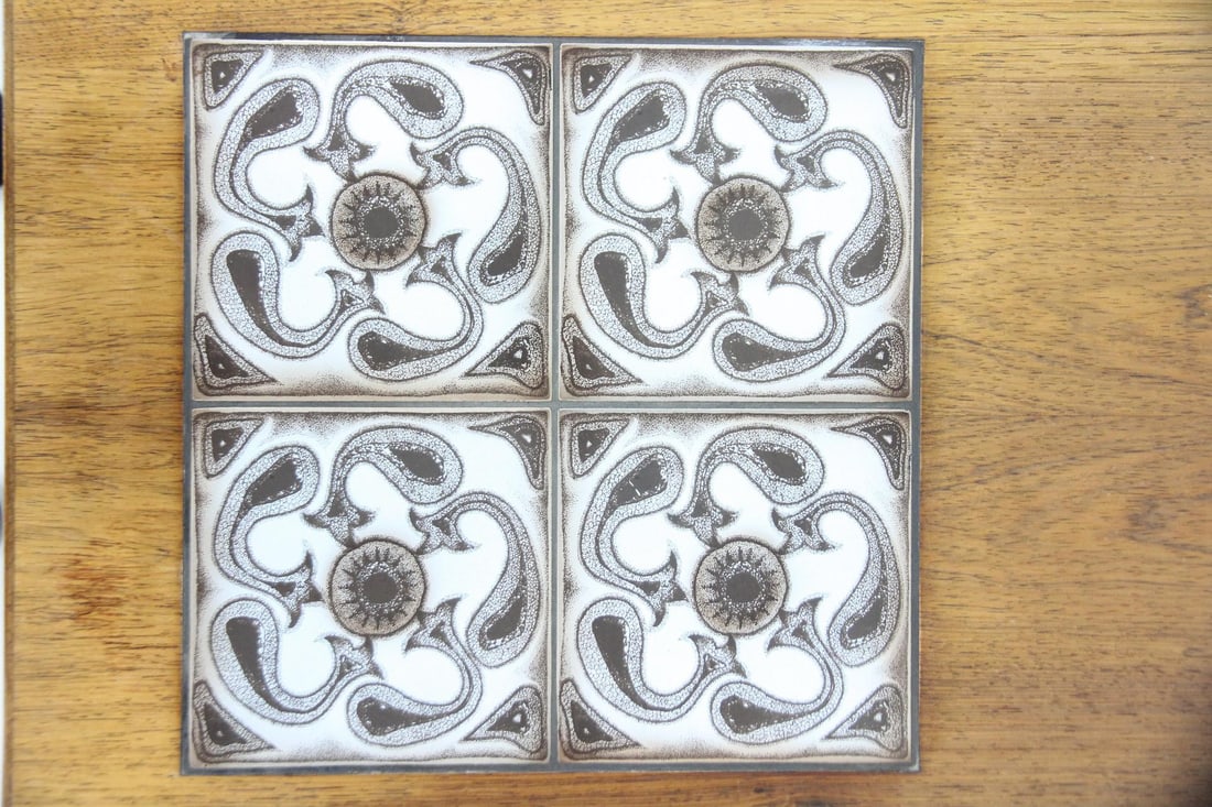 Danish Modern Tile Top Side Table - 2