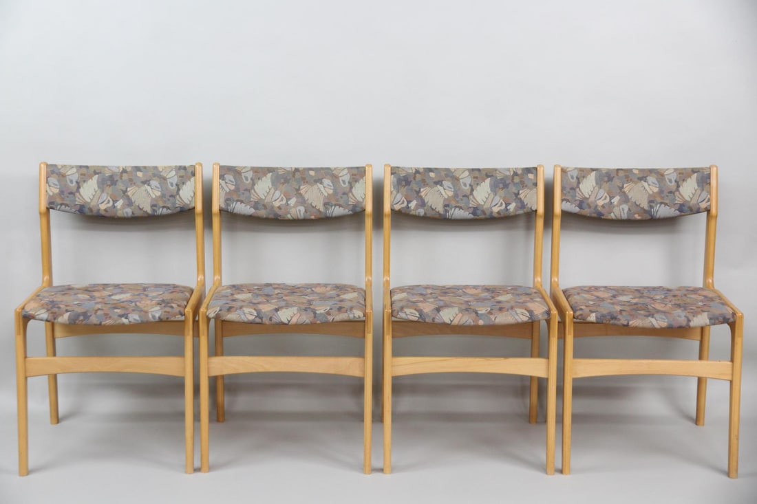 Set of 4 Upholstered Dining Chairs, Erik Buch (1 of 18)
