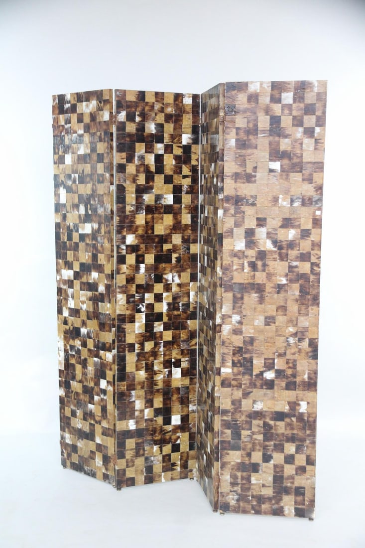 Tessellated Horn Room Divider Screen, 4-Panel (1 of 16)