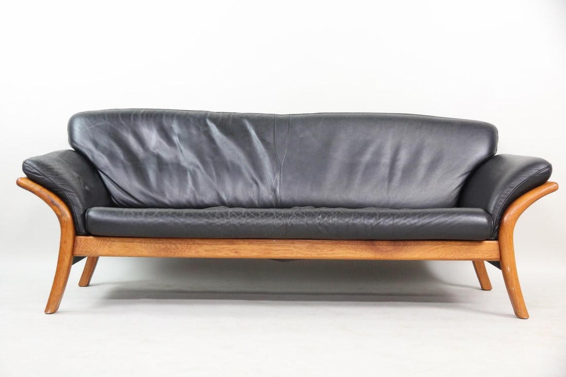 Postmodern Teak & Leather Sofa (1 of 12)
