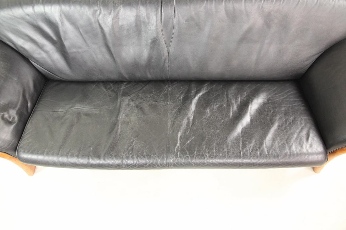 Postmodern Teak & Leather Sofa - 6
