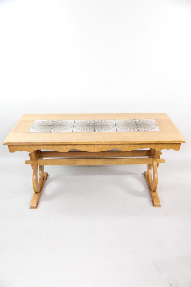 Oak Tile Top Dining Table "Figure 8", Drop Leaf - 2