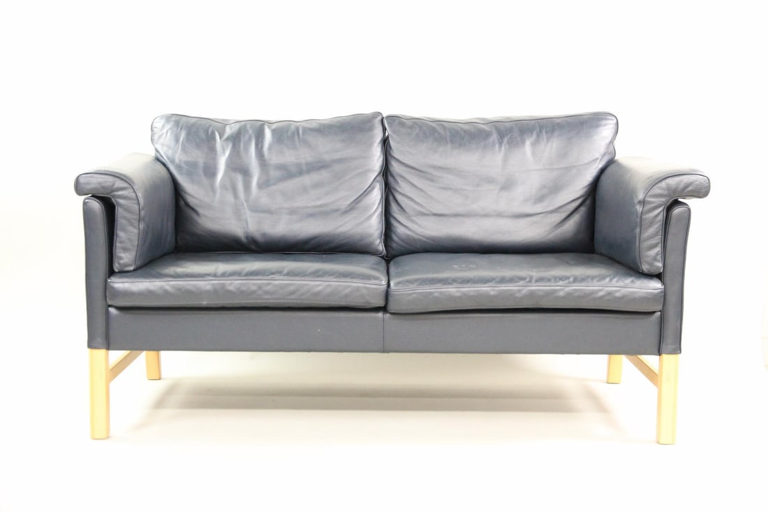 Takashi Okamura & Erik Marquardsen for Skipper Navy Blue 2-Seat Sofa (1 of 13)