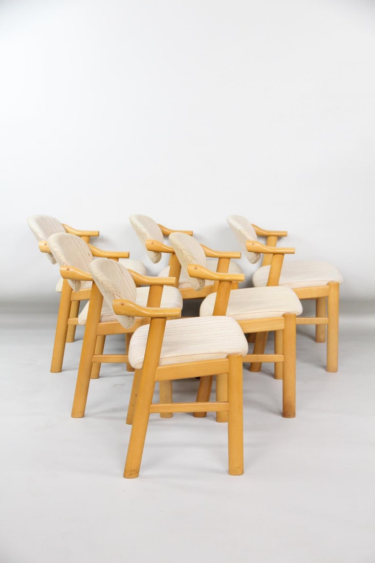 Set of 6 Schou Anderson Beech Armchairs (1 of 16)