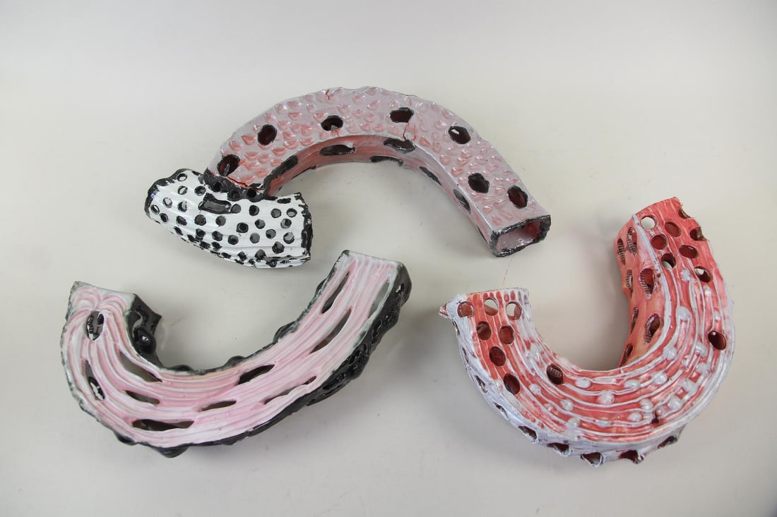 Group of 3 Arnie Zimmerman Perforated Pottery Tubes (1 of 11)