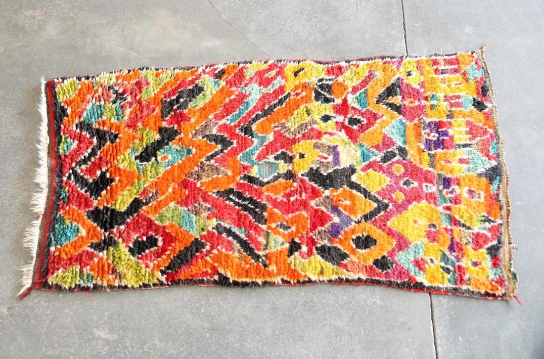 Moroccan Tribal Rug, Colorful Wool Shag (1 of 10)