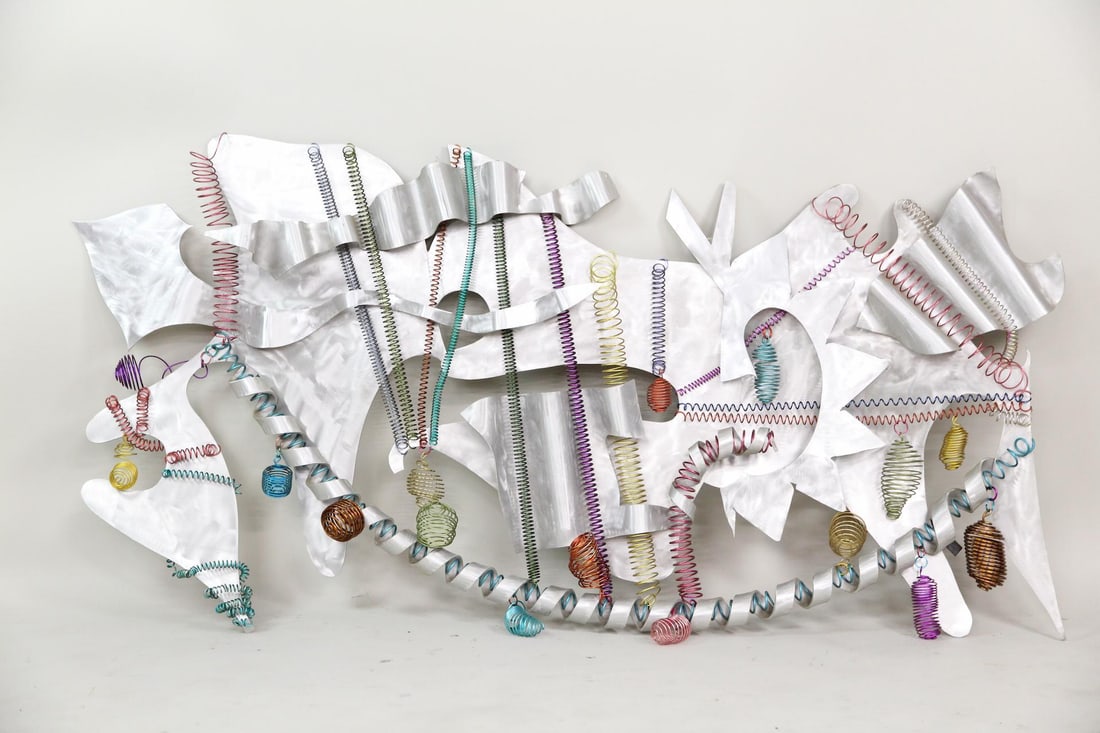 Large Steve Zaluski Abstract Postmodern Aluminum Wall Sculpture (1 of 16)