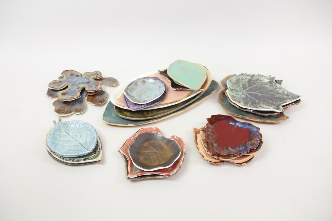 26-Pc Collection of Ceramic Leaf Shaped Plates (1 of 20)