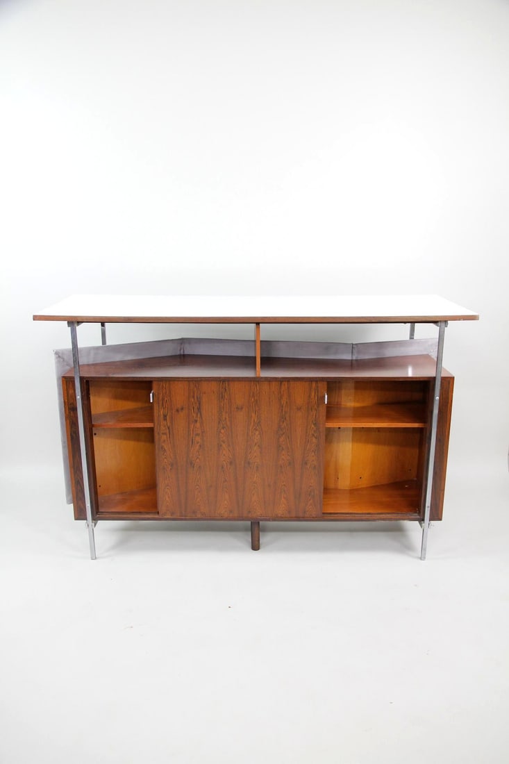 Rosewood & Suede Dry Bar Cabinet by Jorge Zalszupin for L'Atelier (1 of 19)
