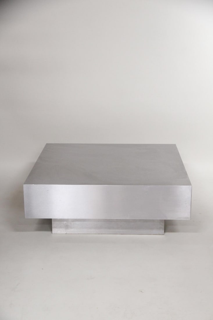 Cubist Oversized Floating Coffee Table, Metal Clad (1 of 11)