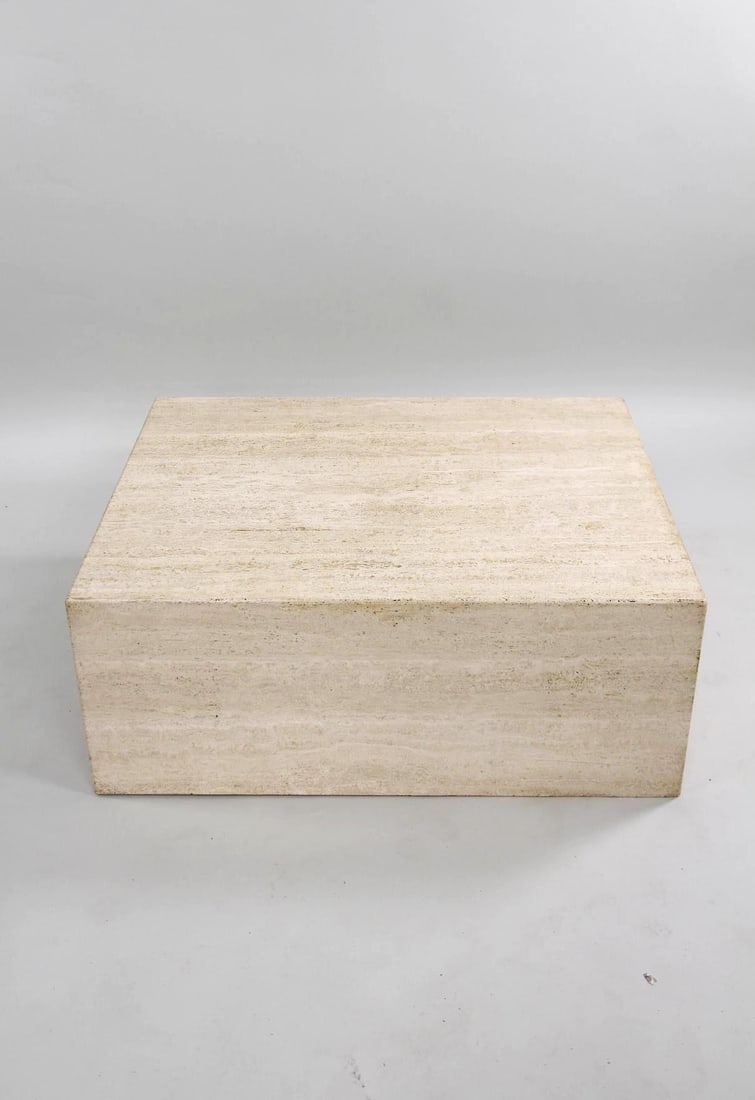 Minimalist Italian Travertine Coffee Table (1 of 6)