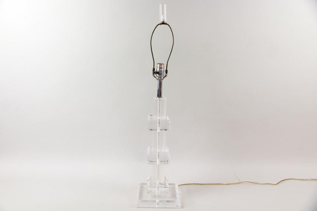 Stacked Lucite Table Lamp - 4