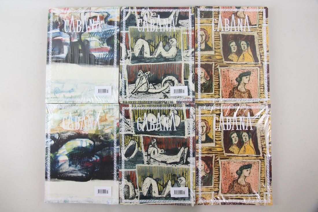 Collection of 11 Cabana Magazine Issues, Textile Art Photography 2010s, 2 of 3: Lot of 11 Sealed Issues of Cabana Magazine. Published biannually with a focus on design collecting, photographing colors, textiles, and artworks, this lot includes 6 copies of Issue 7 and 5 copies of