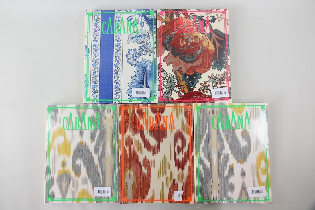 Collection of 11 Cabana Magazine Issues, Textile Art Photography 2010s, 3 of 3: Lot of 11 Sealed Issues of Cabana Magazine. Published biannually with a focus on design collecting, photographing colors, textiles, and artworks, this lot includes 6 copies of Issue 7 and 5 copies of