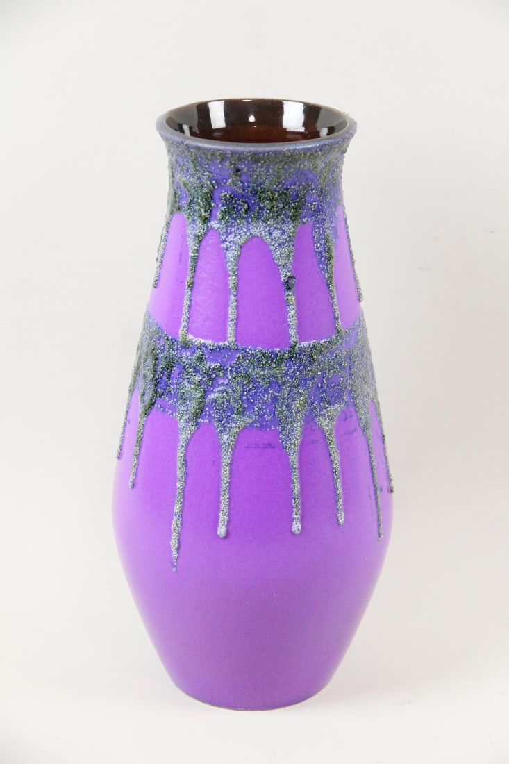 Vibrant Purple Fat Lava Vase, West Germany (1 of 7)