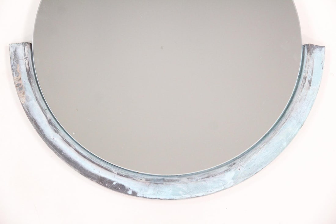 Pair of Mirrors with Copper Half Frames - 3