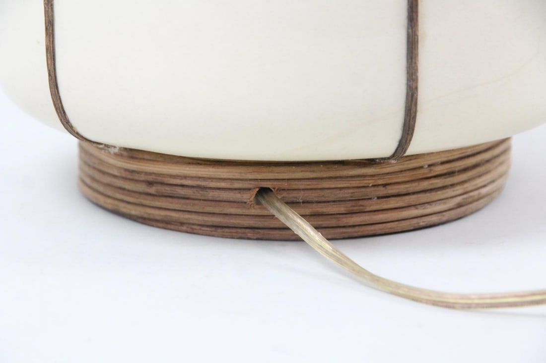 Ceramic Table Lamp, Bamboo Wrapped - 9