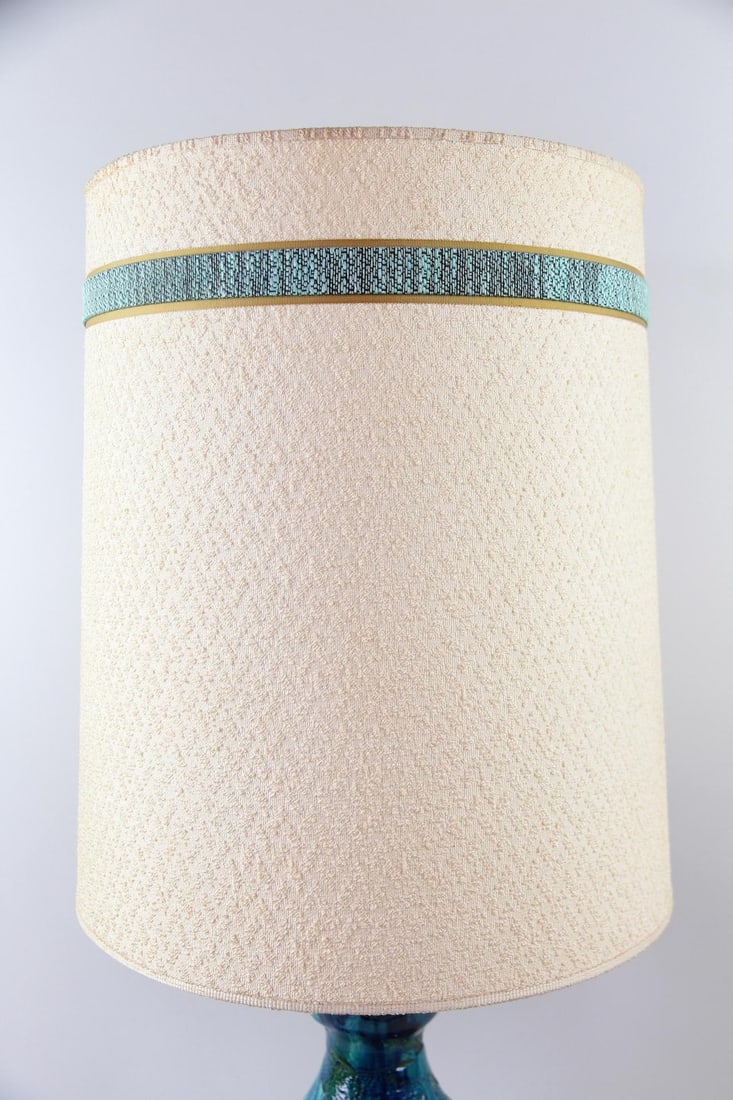 Large Blue & Green Ceramic Lamp - 5