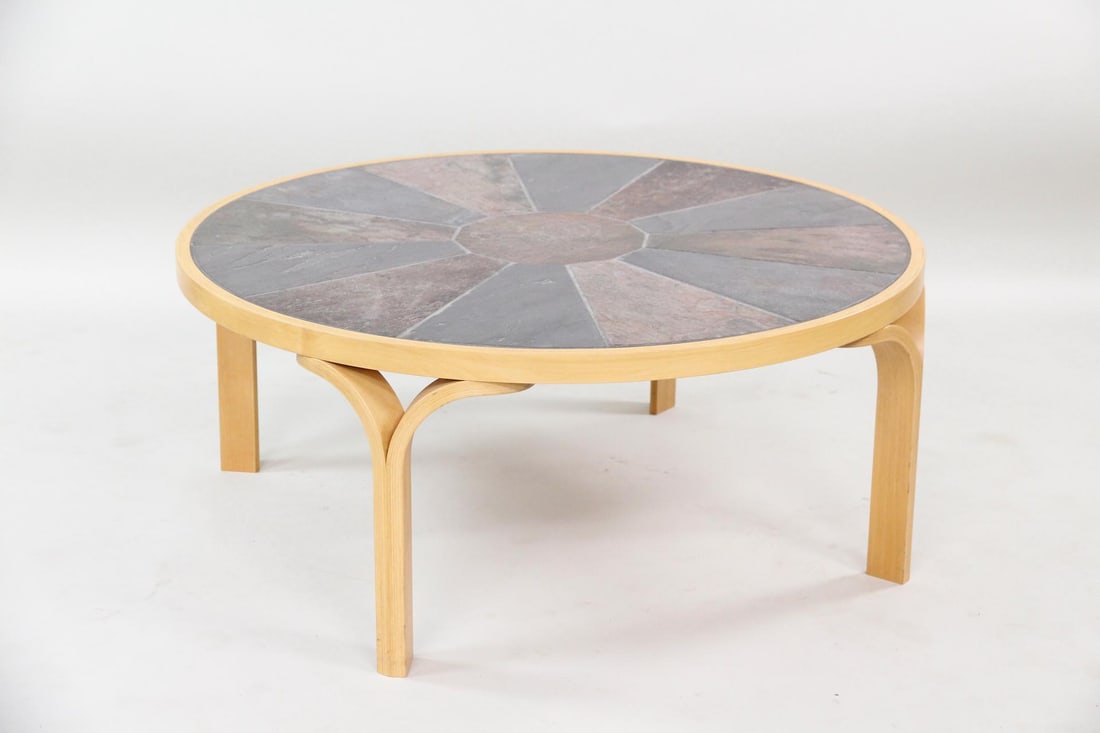 Tue Poulsen for Haslev Beech & Slate Coffee Table (1 of 11)