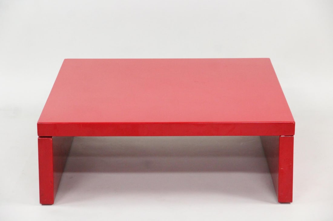 Vignelli for Poltronova Saratoga Red Lacquer Coffee Table (1 of 12)
