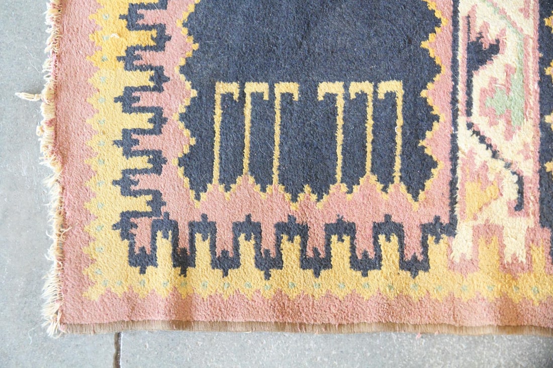 Turkish Style Geometric Wool Rug - 4