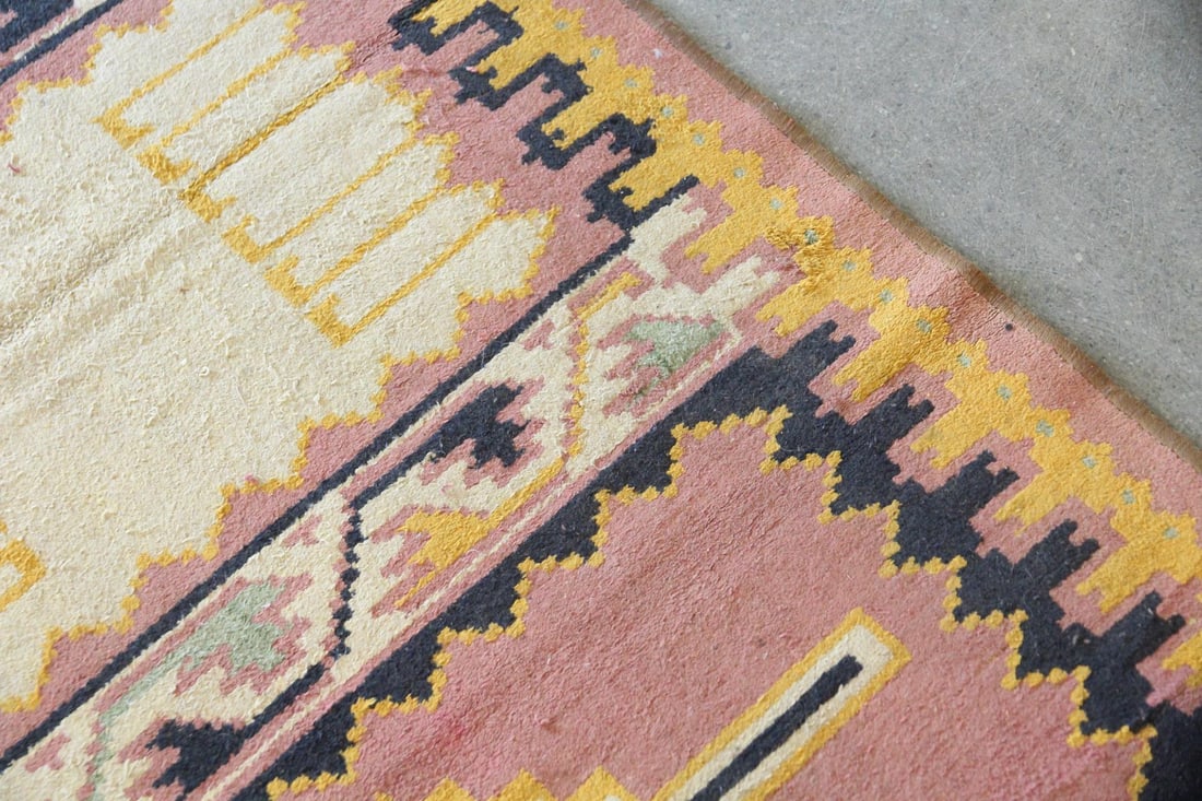 Turkish Style Geometric Wool Rug - 8