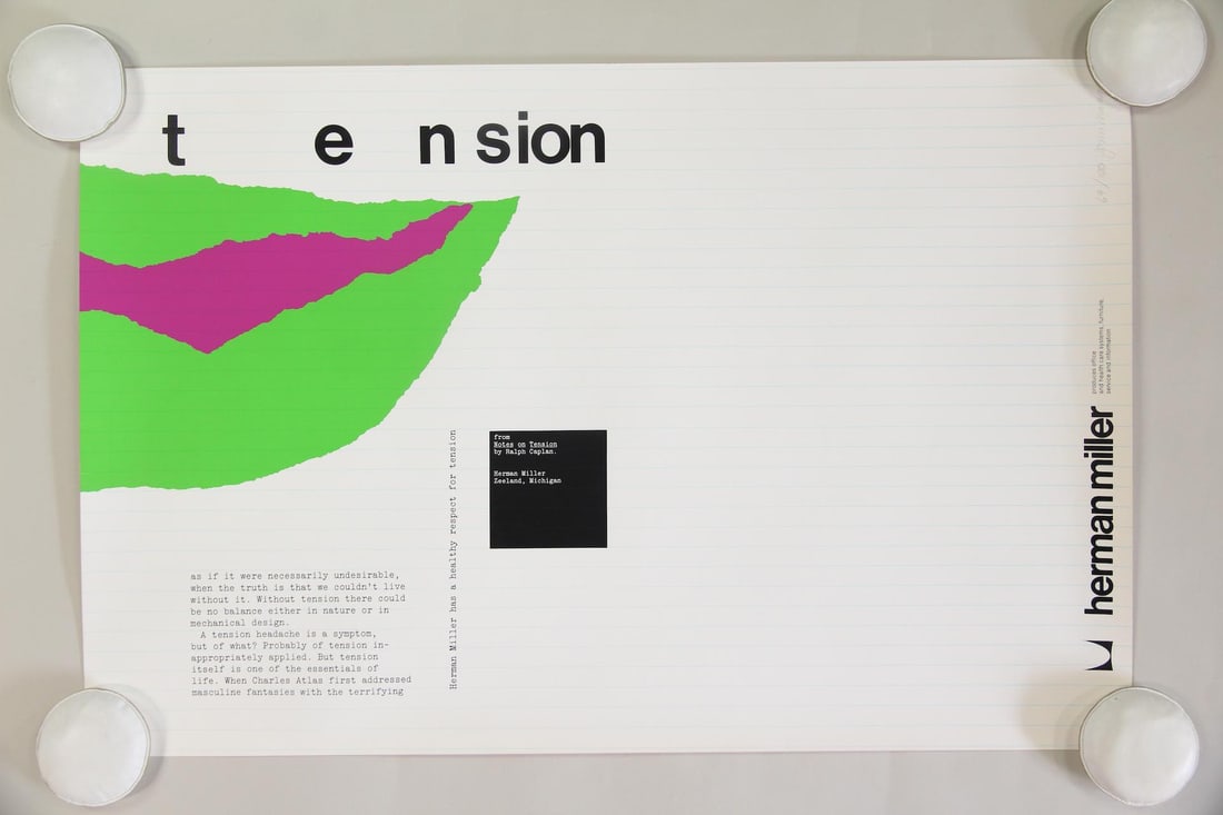 John Massey for Herman Miller Modernist "Perception" Poster, Signed (1 of 7)