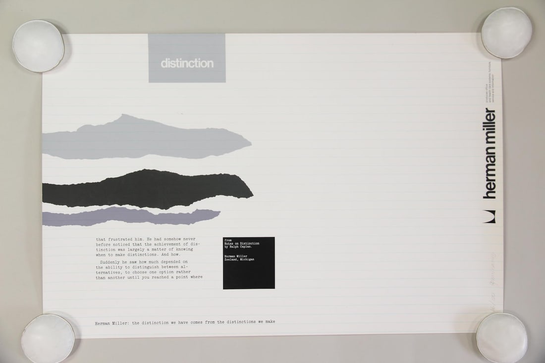 John Massey for Herman Miller Modernist "Distinction" Poster, Signed (1 of 8)