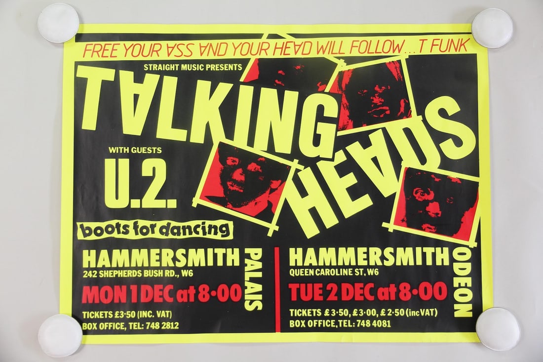 Talking Heads with U2 London Concert Poster 1980 (1 of 8)