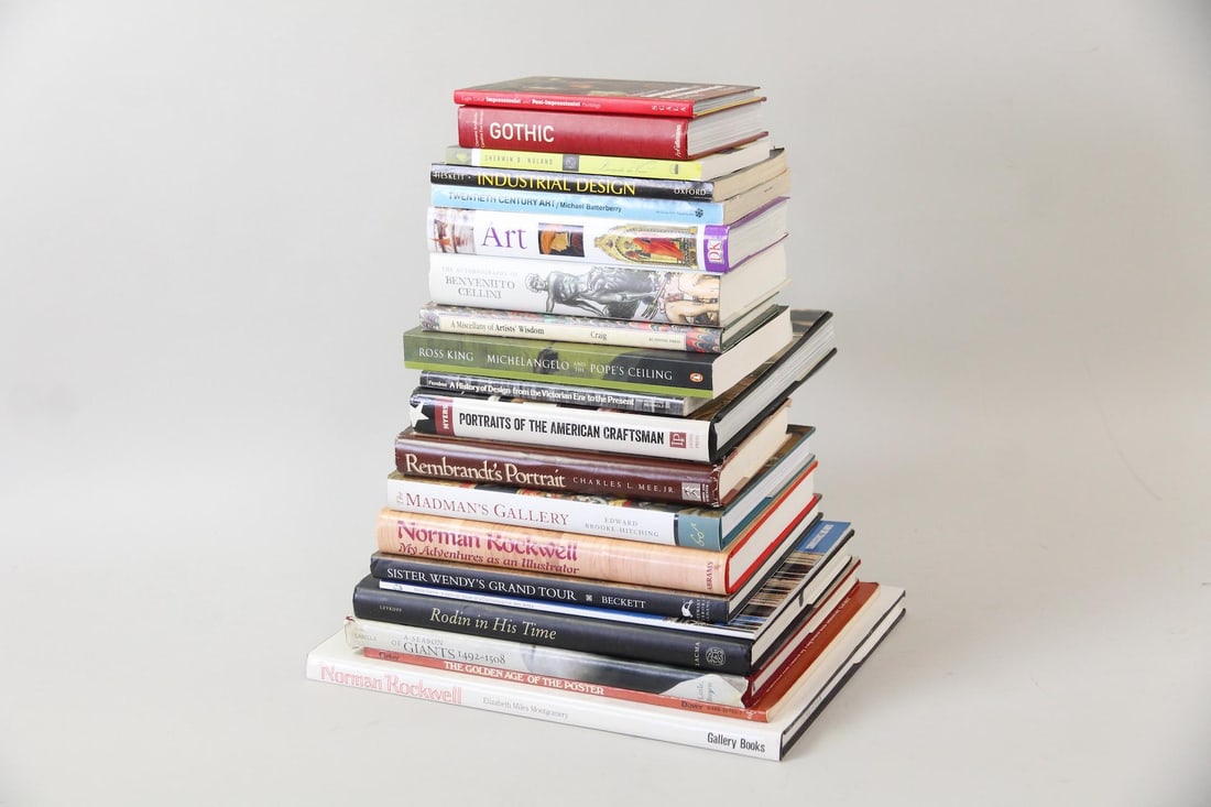Lot of 20 Assorted Art & Design Books, Rockwell, Michaelangelo, Rembrandt (1 of 12)
