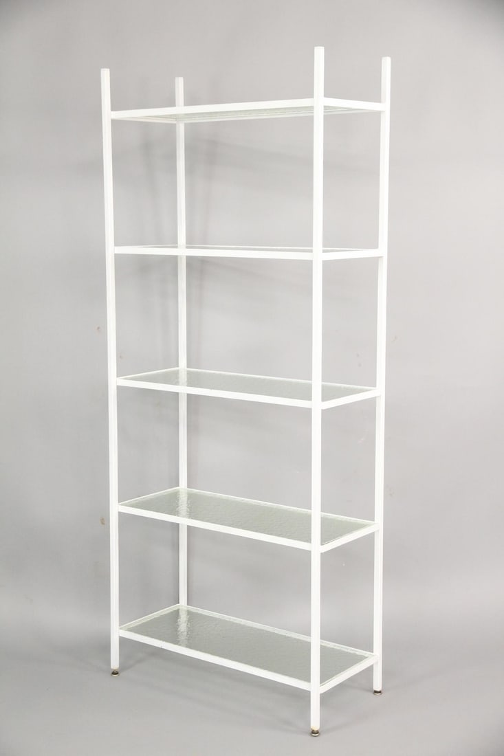 Minimalist Steel & Glass Bookcase Etagere (1 of 11)