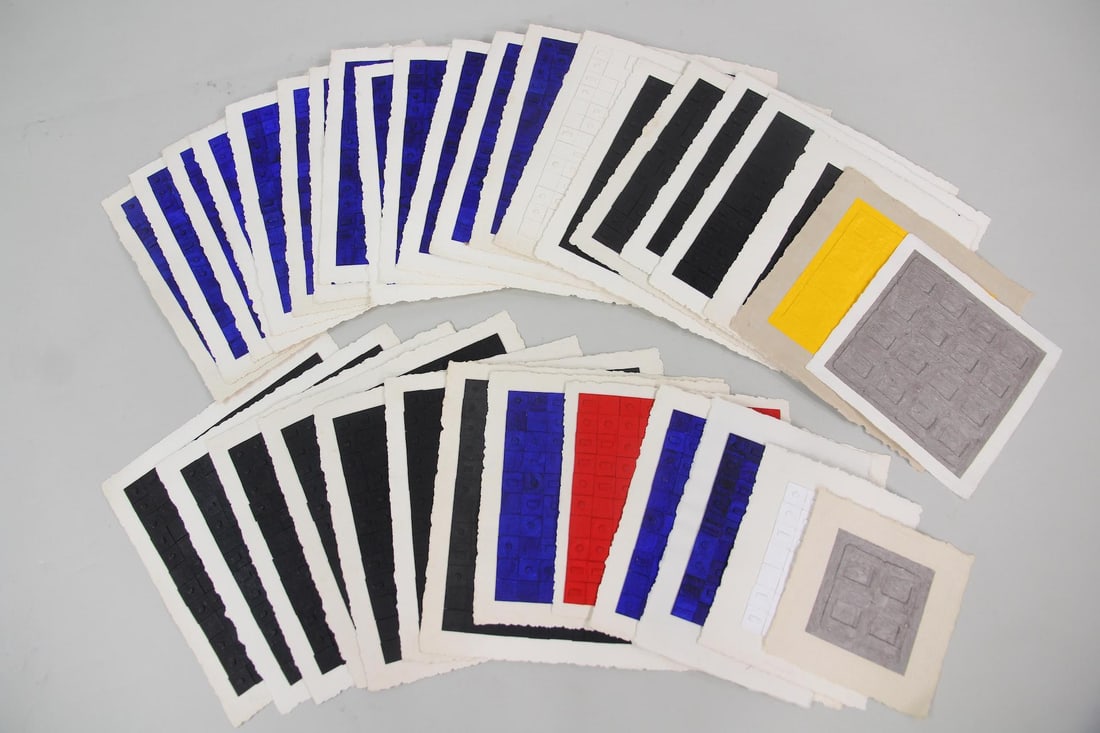 Collection of 34 Richard Humann Monochromatic Collages (1 of 17)