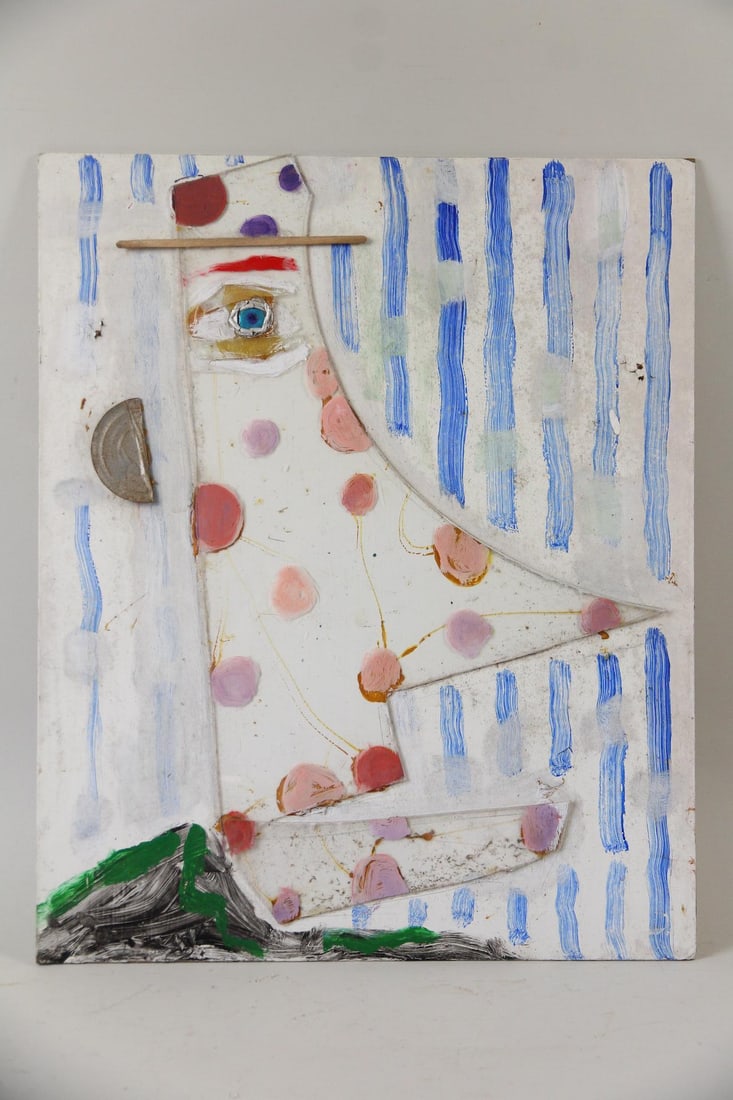 Assemblage Mixed Media Portrait of a Man (1 of 9)