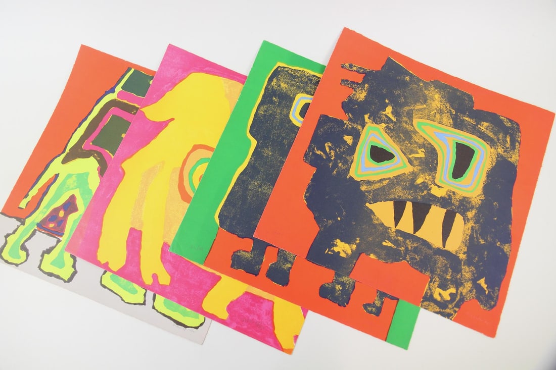 Group of 4 Jacques Soisson Art Brut "Animal Suite" Lithographs (1 of 17)
