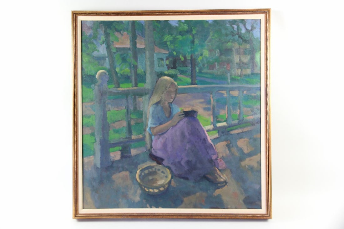 William A. Schneider Painting "Terri Ann Reading" (1 of 10)