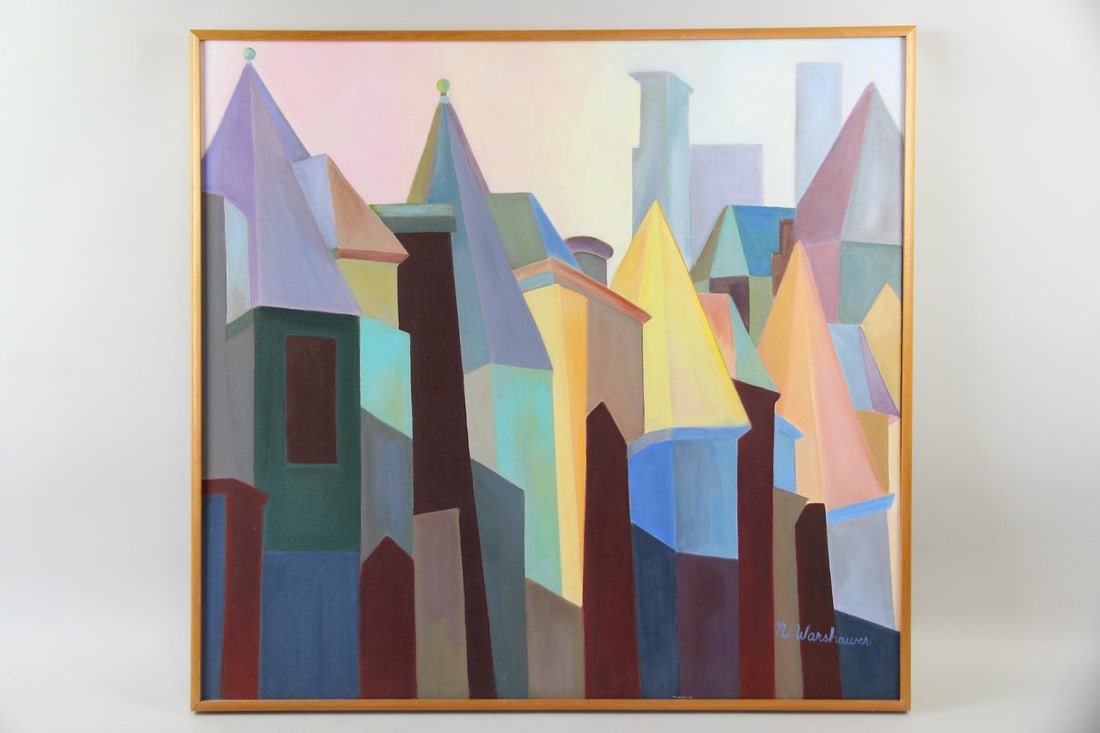 Natalie Warshawer Cubist Painting "Back Bay Turrets" (1 of 13)