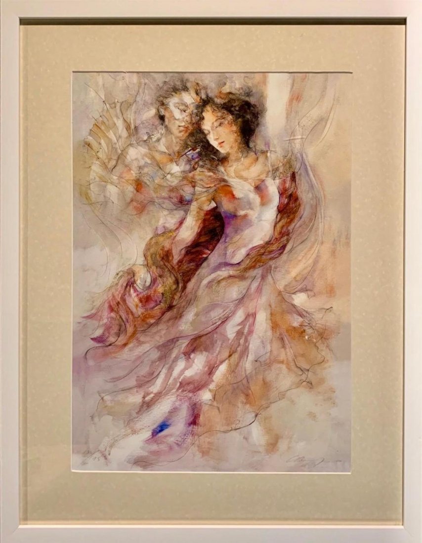 Gary Benfield, Hand signed and numbered serigraph: Gary Benfield (1965-) Serigraph on wove paper. Year: 2005 Signature: Signed in gold pen, lower right Image Size: 18 x 12 in. Edition: Numbered edition of 750 Condition: Excellent. Framed 23" x 30"