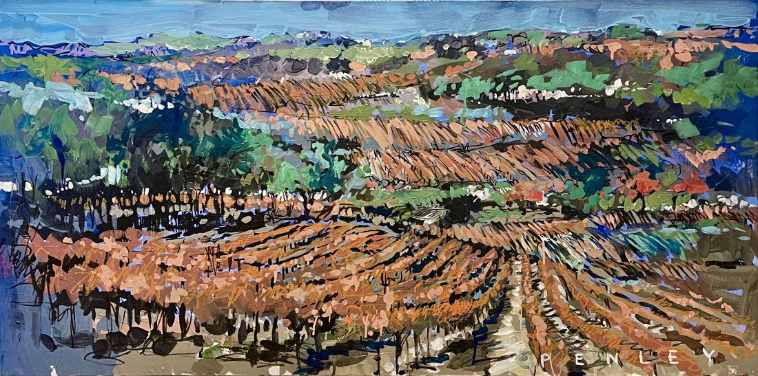 Steve Penley, Original acrylic on canvas "Vineyard" (1 of 2)