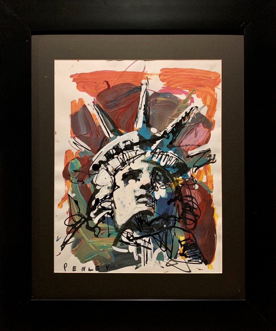 Steve Penley, Original acrylic on paper, "Liberty" (1 of 3)