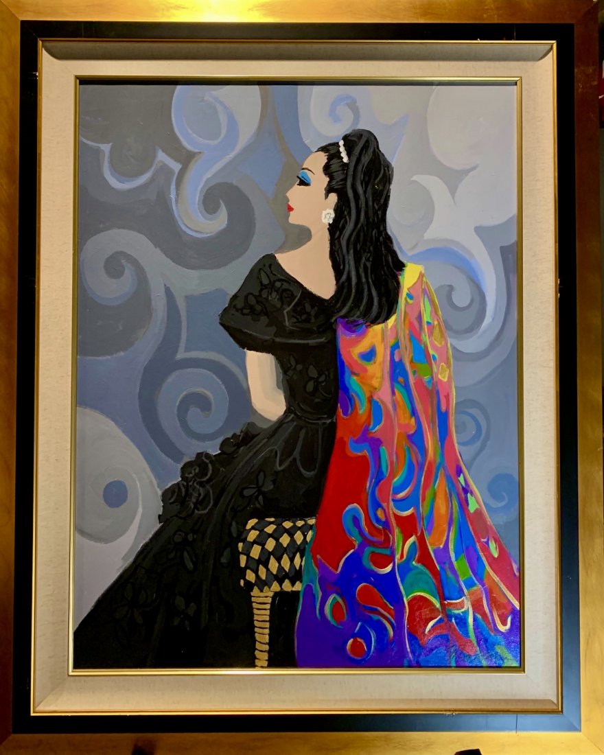 Isaac Maimon, Original acrylic on canvas, 40 x 30 in. (1 of 3)