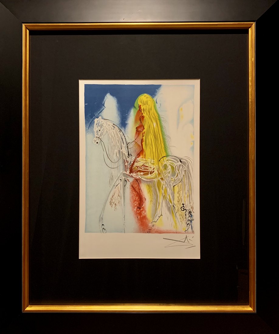 Salvador Dali, Original color lithograph, "Lady Godiva" (1 of 2)