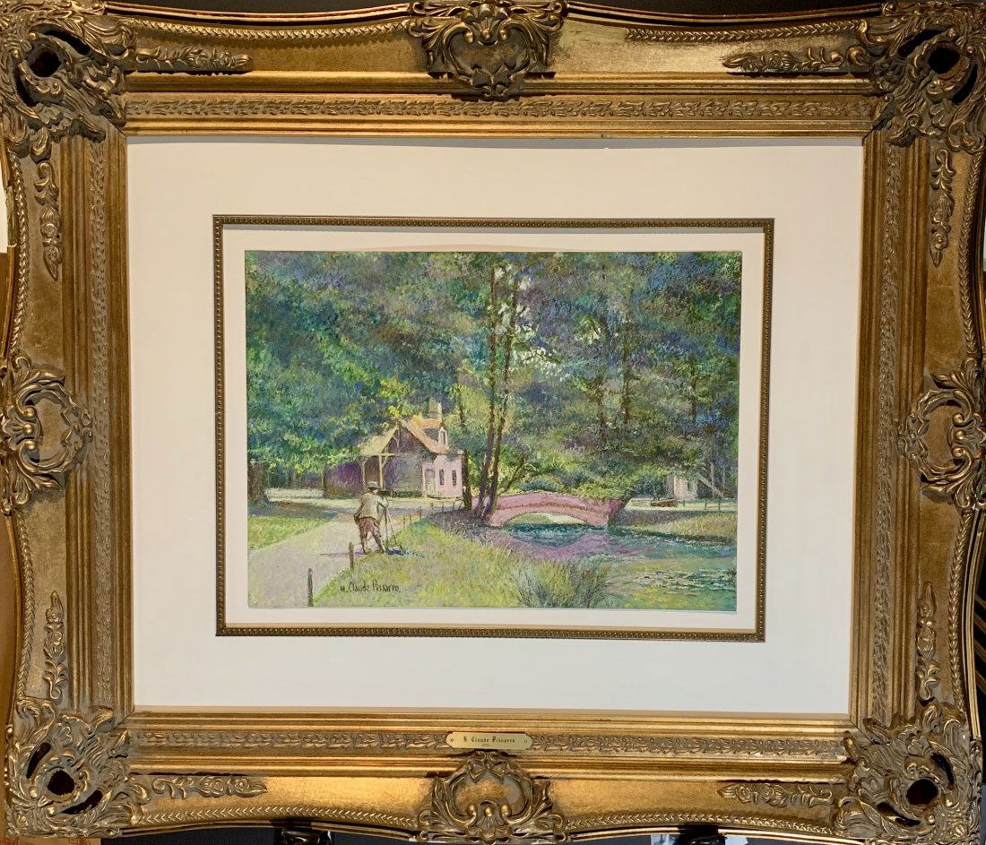 H.Claude Pissarro, Original pastel on paper (1 of 2)