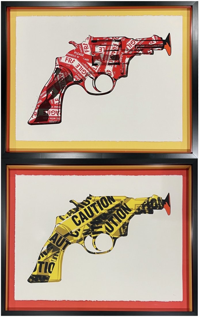 Mr. Brainwash, (2) Original Serigraphs, "Fragile" (1 of 7)