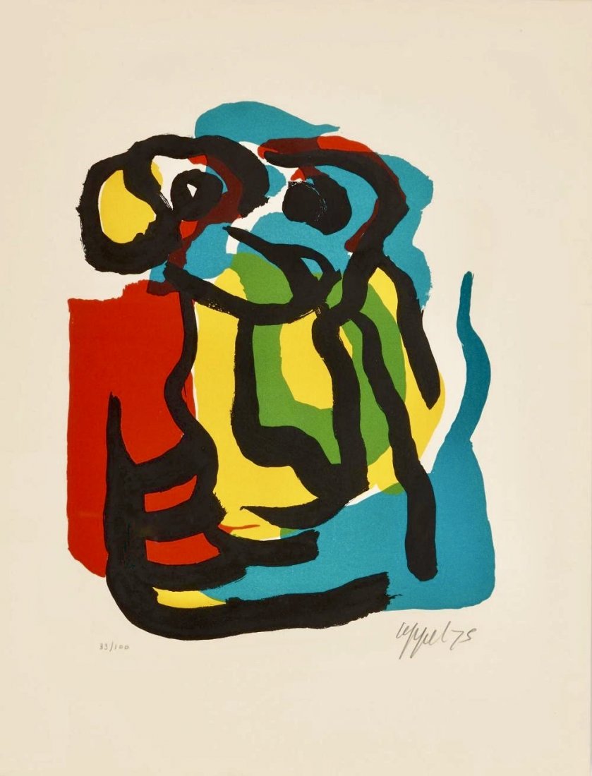 Karel Appel, original color lithograph, T.V. Blues (1 of 8)