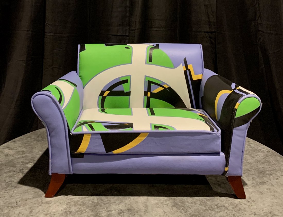 Steve Kaufman, Painted Sculpture, "Couch" (1 of 4)